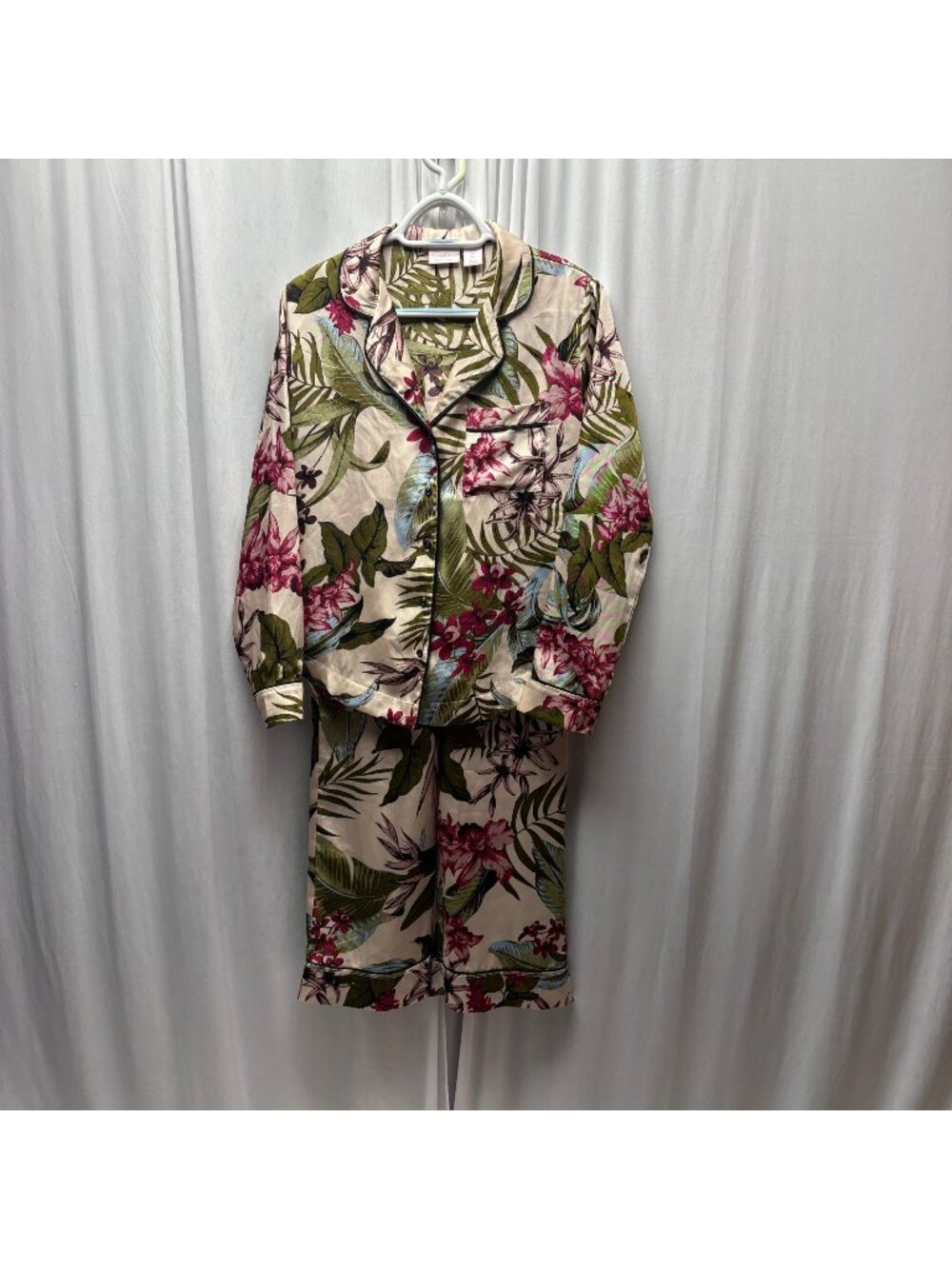 Tommy Bahama Sleepwear Womens Tropical Floral Pajama Set Sz Small Top and Pants